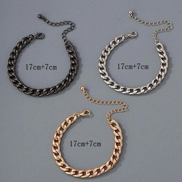 Cuban Link Chain Bracelet - 3 pieces - Picture 4 of 4